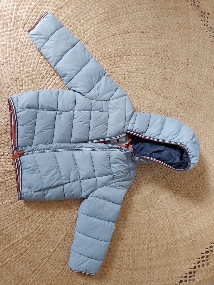 Doudoune bleu et marron shop